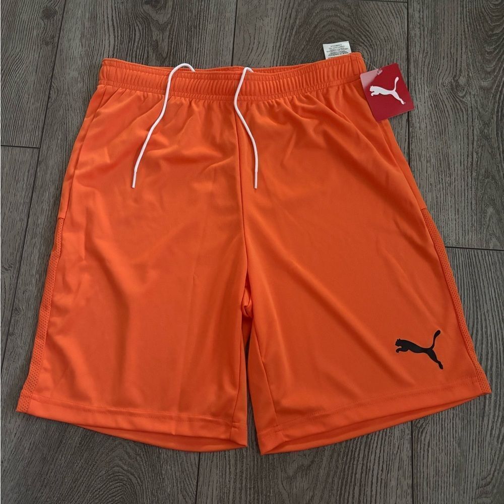 Puma Men's Vibrant Orange Athletic Shorts